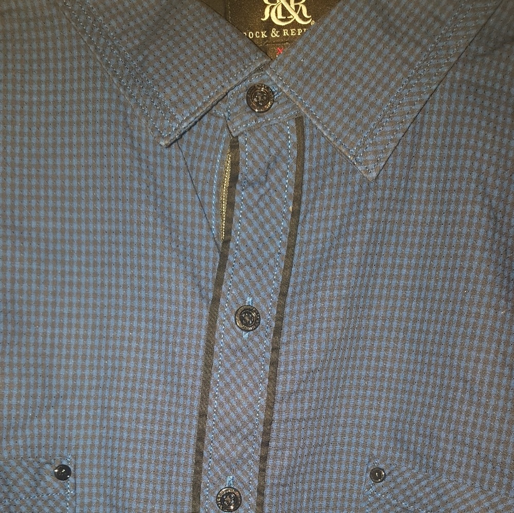 XXL Rock & Republic Long Sleeve Button Down Collar